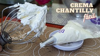 🧁 Cómo hacer CREMA CHANTILLY en casa ¡Perfecta para postres  FonQui [upl. by Wilder]