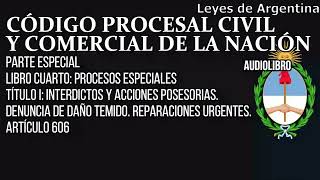 Artículo 606  Código Procesal Civil y Comercial Argentino [upl. by Lewes]