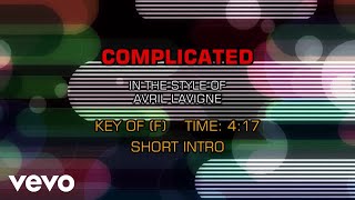 Avril Lavigne  Complicated Karaoke [upl. by Cathe]