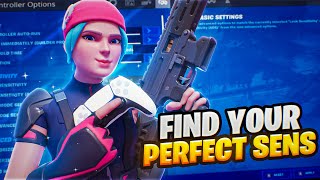 How To Find Your PERFECT Controller Sens Fortnite Settings Tutorial [upl. by Fairfax]