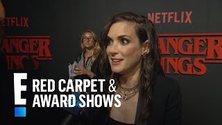 Winona Ryder Works on First Series quotStranger Thingsquot  E Red Carpet amp Award Shows [upl. by Corey]