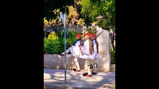 The Evzones  the elite Greek Presidential Guard  Hellas viral athensgreece greek travel [upl. by Animsay]