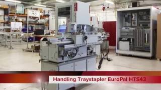 Traypstapler mit Handling  Tray stacker  EuroPal HTS43  automatisches stapeln von Trays [upl. by Iam419]