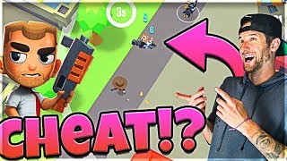 IS HE CHEATING Battlelands Royale  Mobile Battle Royale [upl. by Naik888]