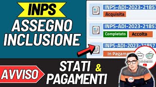 INPS 📄 ASSEGNO di INCLUSIONE ➡ STATO PRATICA e PAGAMENTI ⚠️ Acquisita 🚫 Verificata ✅ In Pagamento [upl. by Nit]