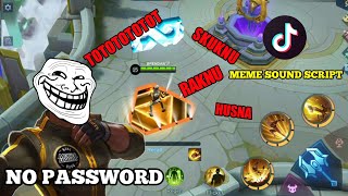 CHOU MEME SOUND WITH RECALL MEME SOUND SCRIPT  TIKTOK VIRAL MEME  NO PASSWORD JUTZ PLAY [upl. by Ahsitauq350]