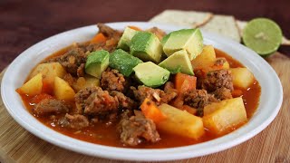 Carne molida con papas y zanahoria ¡Receta fácil y deliciosa para cualquier día de la semana 🥔🥕🥩 [upl. by Whiteley]