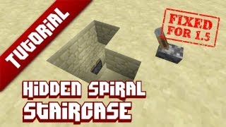 Minecraft Tutorial Hidden spiral staircase 162 [upl. by Ydniw]