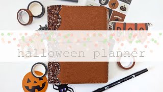 Halloween Planner Setup  Mini HP Flip Through [upl. by Hniht]