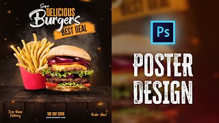 Design Fast Food Poster in Photoshop  Photoshop Tutorial in Hindi [upl. by Editha]