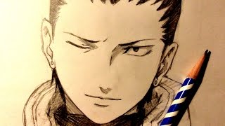 ASMR  Pencil Drawing 68  Shikamaru Request [upl. by Heimlich]