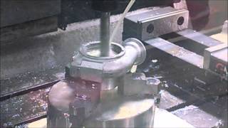 CNC Machining a Turbo Compressor Cover for a Bigger Billet Wheel [upl. by Sager]