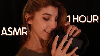 ASMR  Ear to Ear Wet Mouth Sounds amp Brain Scratching  1 HOUR [upl. by Oiceladni]