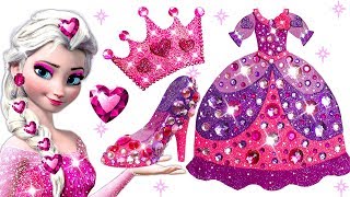 💎 How To Make Princess Elsa Play Doh Dress Shoes amp Crown DIY [upl. by Ainafetse871]