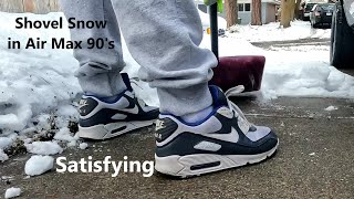 Satisfying Shoveling Snow in Air Max 90s [upl. by Legnaesoj434]