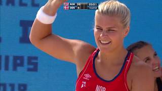 Norway vs Denmark  Preliminary Round  2018 IHF Womens Beach Handball World Championship [upl. by Given725]