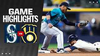 Mariners vs Brewers Game Highlights 4724  MLB Highlights [upl. by Mcclimans]