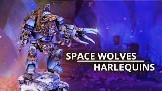 Space Wolves vs Harlequins  10th Edition Warhammer 40k Battle Report warhammer40k [upl. by Adnavoj246]