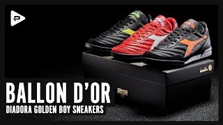 CLOSER LOOK  Diadora Golden Boy Ballon dOr Sneakers [upl. by Renrut]