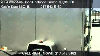 2004 Atlas 5x8 Used Enclosed Trailer 5x8  for sale in Arthu [upl. by Yreffej579]