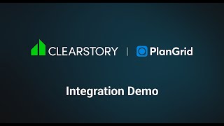 Clearstory  PlanGrid Integration Demo [upl. by Sibley]