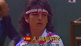 Arantxa SanchezVicario vs Mary Joe Fernandez 1989 RG Highlights [upl. by Einahpats]