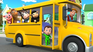 The Wheels on The Bus Song Animal Version  Lalafun Nursery Rhymes amp Kids Songs [upl. by Had110]