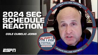 2024 SEC schedule reaction for Oklahoma Texas Georgia Alabama amp more  Always College Football [upl. by Lotz57]