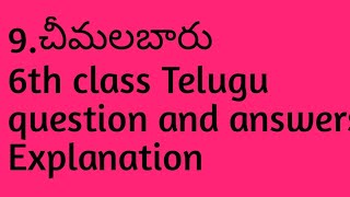 6th class telugu lesson 9 notes question answers cheemalabaaru ratnas learning [upl. by Inva468]