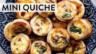 Mini Quiche  Sallys Baking Recipes [upl. by Ellerehc]