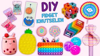 12 EENVOUDIGE DIY FIDGET IDEEËN  SQUISHY  PAPIEREN ONEINDIGE KUBUS  POP IT fidget [upl. by Juback]