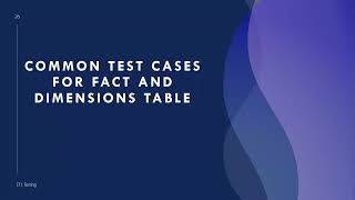 What are fact and dimension tables and how to test fact and dimension [upl. by Ansilma246]