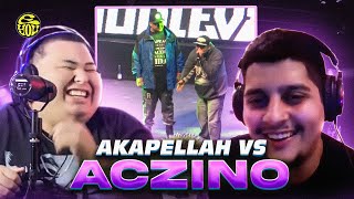 REACCIONAMOS CON LETRA A ACZINO vs AKAPELLAH en GOD LEVEL  EYOU TV [upl. by Gladis205]