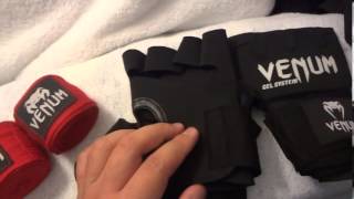 Venum Kontact Gel Hand Wraps and Venum Boxing Handwraps Review [upl. by Anerda]