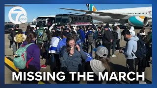 Metro Detroiters stranded heading to March for Israel in DC after bus drivers failed to show [upl. by Tnomyar]