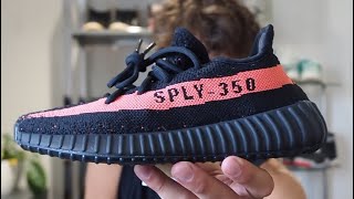 Yeezy 350 Core Black Red 2024 Restock Review [upl. by Windsor]