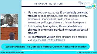 quotModelling The Gambias Future Current Path and Scenariosquot By Dr Mustapha Jobarteh Dec 23 2023 [upl. by Bilbe284]