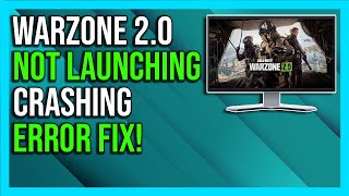 How To Fix Warzone 20 Not Launching amp Crashing Error  2024 Fixed [upl. by Adekam]