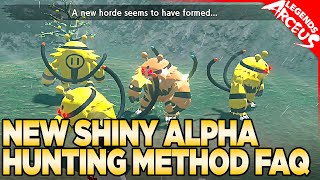 New Shiny Alpha Hunting Method FAQs  Pokemon Legends Arceus [upl. by Marutani]