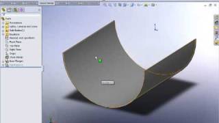 SolidWorks Rolled Sheetmetal [upl. by Anailil]