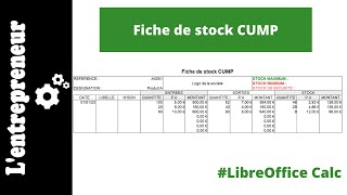 Fiche de Stock CUMP sur LibreOffice Calc [upl. by Bing156]