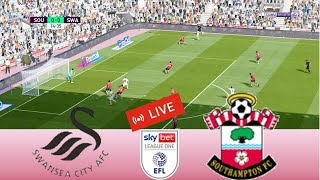 Southampton vs Swansea City live today Championship League Full Match Streaming Gameplay PC [upl. by Ahsiuqram]