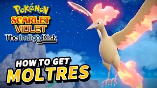 Pokemon Scarlet amp Violet How to get MOLTRES Legendary Pokemon  The Indigo Disk DLC [upl. by Jerz]