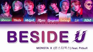 MONSTA X 몬스타엑스  Beside U featPitbullIM RAP VER Color Coded Lyrics Eng [upl. by Hnil]