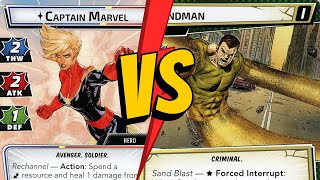 Captain Marvel vs Sandman  Marvel Champions [upl. by Kraft]