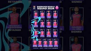 CPL Draft Barbados Royals squad 2024  BR 2024 players list  CPL 2024 Barbados full squad  cpl [upl. by Kristos]