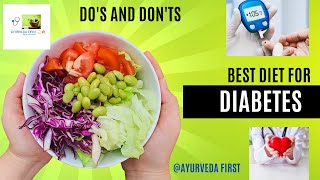 Diet plan for DIABETES Ayurvedic lifestyle Dos and Donts diabetes Ayurvedafirst016 [upl. by Clifford237]