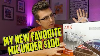 AMK ARU999 Dual UHF Wireless Mic Review  Home Karaoke DJs and More [upl. by Onaivatco471]