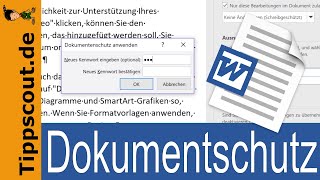 Word Schreibschutz für Dokument aktivieren [upl. by Helbonna]