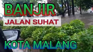 Banjir Jalan Suhat Kota Malang Hampir 80 cm Selasa 5 Januari 2020  Short WA source  Group WA [upl. by Adnir]